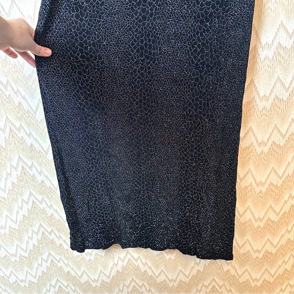 Vintage JSC Sparkly Mermaid Black Maxi Dress Gown - Picture 4 of 8